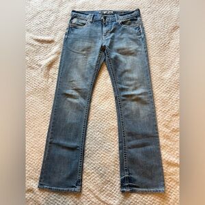 BKE Men's Straight Fit Faded Blue Jeans